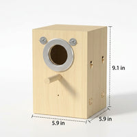 Removable Drawer Bird Nesting Box, 23x15x15cm Nest Boxes for Birds with Perch, Wooden Bird Boxes for Budgies, Lovebirds and Small Parrots