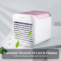 Cools and Humidifies Desktop Air Cooler Humidifier Function Mini Evaporative Cooler Portable for Office Workers, Students, Dorm Room