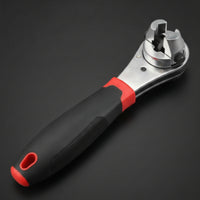 Metric Adjustable Ratcheting Wrench Ergonomic Wrench with Ratchet Compact Spanner Chrome for Mechanics, Car Maintenance