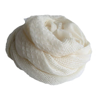 Pure White 80-Count Wool Scarf for Dyeing, Women's Winter Warm Neck Wrap