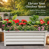 Aluminum Alloy Outdoor Planter Box for Home Gardeners, Modular Raised Garden Bed for Patio, Floor Standing Flower Set for Vegetables and