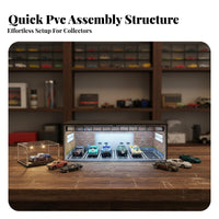 1:64 Scale Parking Garage Model With Illuminated Lights 1:64 Miniature Garage Miniature Scene Miniature Parking Lot Scene DIY