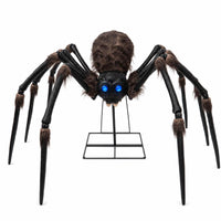 Large Giant Arachnid with Light-up Eyes Glowing Giant Arachnid with Sensor Scary Decorations Creepy for Haunted House, Yard, Porch, Halloween Party