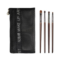 Eyeshadow Brush Set Animal Hair Makeup Brushes for Beginners Portable Beauty Tools with Storage