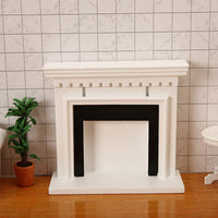 1:12 Dollhouse Miniature Wooden American Fireplace Cabinet Decor