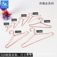 Mini Metal Doll Clothes Hangers for BJD Dolls OB11 Cotton Dolls, Full Size 1/3 1/4 1/6 1/8 1/12 Scale Doll Outfits