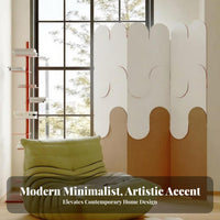 Foldable Accordion-Fold Screen Folding Design Room separater Minimalist Space Separator Lightweight for partitionice Workers, Business Owners, Entrance Hall, Studio Apartment, teleconference Calls, Restaurant