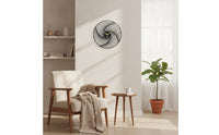 Metal Wall Clock Black Clock with Openwork Frame Modern for Homeowners, Entryway