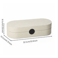 Oval Container with Hinged Lid Elegant Storage Box with Hinged Lid Secure Organizer for Dresser