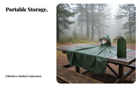 Versatile Multifunctional Poncho Compact Waterproof Poncho Tarp Packable Hiking Rain Slicker for Campers, Backpackers, Travel
