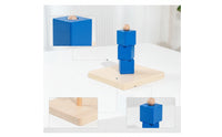 Child-Centered Peg Block Toy Stacking Shape Matching Toy Cognitive Wooden Base Board with Blocks Early Learning for Toddlers