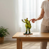 Resin Frog Couple Decoration Nordic Design Resin Frog Lovers Sculpture Home Decoration Cute Design for Partners, Wedding