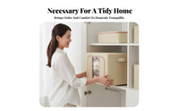 Collapsible textile Box with viewing panel Foldable home arrangement Organization for Renters