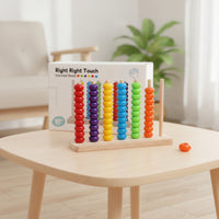 Fine Motor Bead Matching Toy Educational Color Sorting Board Preschool Bead Sorting Game Developmental for Toddlers, Preschoolers, Kids, Home, Classroom, Travel
