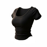 Doll T-Shirt Short Sleeve Action Figure T-Shirt Scoop Neck
