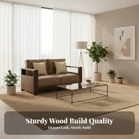 Nordic Design Wooden Frame Sofa New Chinese and & fashion Couch authentic leather Upholstery Household Furniture Available in Multiple Sizes for Apartment Dwellers, Interior Designers, Living Room, Reception Area, Office, book alcove alcove