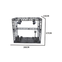 Industrial-Style Model Display Stage Standalone Display Stage with Frame Sturdy Backdrop Stand Modular for Hobbyists, Dioramas
