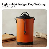 Drawstring Tool Bucket 5L Capacity PVC Utility Pouch Wear-Resistant Heavy Duty Tool Pouch for Technicians, Arborists, Outdoor