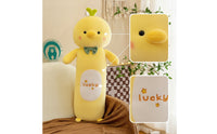 Chick Pillow with Bow Cute Chick Stuffed Stuffed Pillow Yellow Chicken Stuffed Animal Soft for Children, Bed, Bedroom