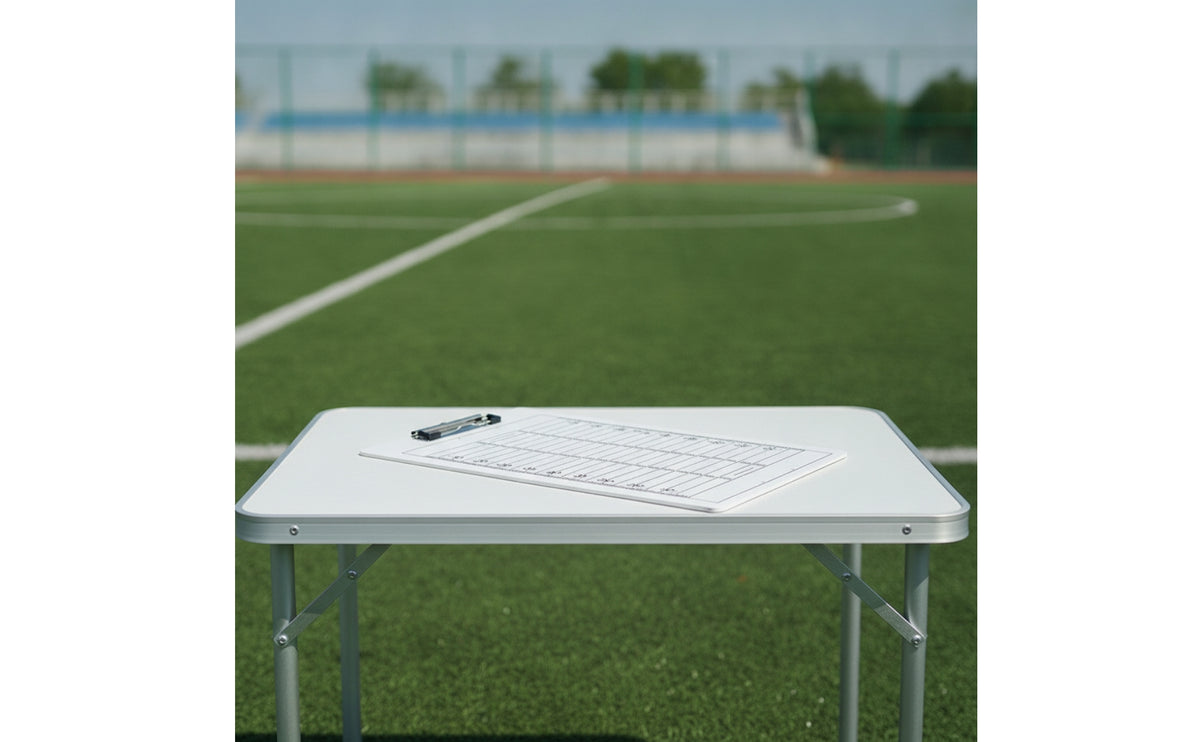Double-Sided Football Coaching Board Dry Erase Clipboard with Metal Clip Writable Clipboard Portable for Coaches, Sideline, Team Meetings