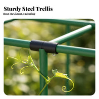 Easy to Assemble Angled-Frame Trellis Long-Lasting Angled-Frame Trellis Kit Heavy-Duty Plant Climbing Aid Reusable for Vegetable Growers, Gardeners, Raised Bed Owners, Outdoor, Yard, Patio, Balcony