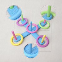 Kids Ring Toss Game Set Plastic Hoops Outdoor Indoor Family Fun Educational Toy for Toddlers and Children