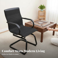 Long-Sitting Comfort Woven Band Chair Flexible Support Office Furniture Ergonomic Design Wheeled Seat Breathable rear supportrest for Mahjong participants, Students, Remote Workers, Study Room, Bedroom, Vanity Area