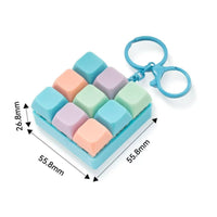 Mechanical Keyboard Fidget Keychain Portable Switch Tester Keychain Cute Keyboard Switch Sensory Toy for Office, Travel
