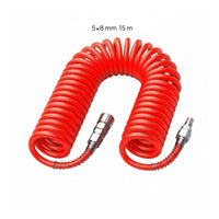 Self-Retracting PU Coiled Air Tube High Pressure Resistant Spiral Pneumatic Hose Flexible for Auto Repair, Garage, Workshop