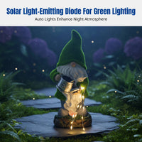 Solar LED Night Light Garden Decor, Western Style Resin Craft, Outdoor Villa Yard Ornament