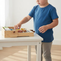 Fine Movement Skills Pretend BBQ Grill Toy Educational Wooden Barbecue Playset Realistic Kids Grill Playset Polished Edges for Kindergarten
