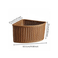 Fan-Shaped Storage Basket Reinforced Border Organizer Bin Easy to Clean