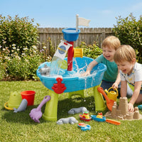 Pirate Ship Sand and Water Table Playset Sensory Pirate Ship Water Table Interactive for Young Children, Kids, Outdoor, Backyard, Sandbox