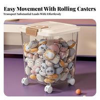 Rolling Transparent Container Multi-Functional Toy Organizer Mobile for young children