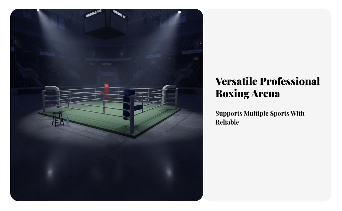 Boxing Arena Construction Muay Thai Arena Shock Absorbing Elevated Fighting Stage for Professionals, Fighters, Competition, Gym