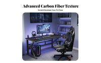 Sturdy & Stable Modern Student Writing Desk Easy Assembly Gaming Desk Thickened Desktop Ergonomic Gaming Station Waterproof & Scratch Resistant for Students, Teens, Gamers, Bedroom, Study Room, Small Areas