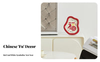 Fu Character Decorative Plaque Ornament Oriental Decoration for Desktop, Entryway
