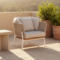 Rattan Lounge Set Sun Protection Wicker Sofa Set Garden Sectional Sofa Woven Design Cushioned Seats for Terrace, Courtyard