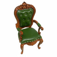 Zinc Alloy 1:12 Scale Chair Lightweight European Backrest Chair Realistic Details Dollhouse Armchair Wear Resistant