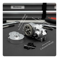 Metal Rear Gearbox Assembly Easy Installation RC Car Rear Gear Case