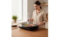 Korean BBQ Grill Pan Ridged Korean Grill Pan Round for Home Cooks