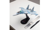 -27 Model 1:100 Scale Aircraft Model Collectible Fighter Jet with Stand Aviation Enthusiasts, Collectors, Desk, Office
