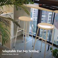 Nordic Design Bar Stool with Backrest Modern design Counter Chair Minimalist Aesthetic Home Furniture Built-in Footrest for Homeowners, Cafe Owners, Adults, Kitchen Island, Restaurant, Dining Room, Office Breakroom