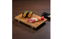 Sushi Serving Board Carbonized Sushi Board with Feet Sashimi Platter Japanese-Style Rectangular for Food Photographers