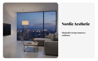 LED Compatible Nordic Design Floor Lamp Modern Design Nordic Design Lamp Foot Switch Control Indoor Lighting Natural Wood Texture for Interior Designers, Homeowners, Living Room, Bedroom, Apartment, Deactivate Ice