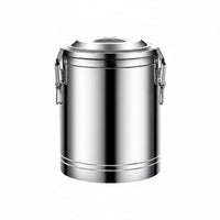 Stainless Steel Insulated Barrel Airtight Closure Large Capacity Thermal Food Container Professional Soup Container