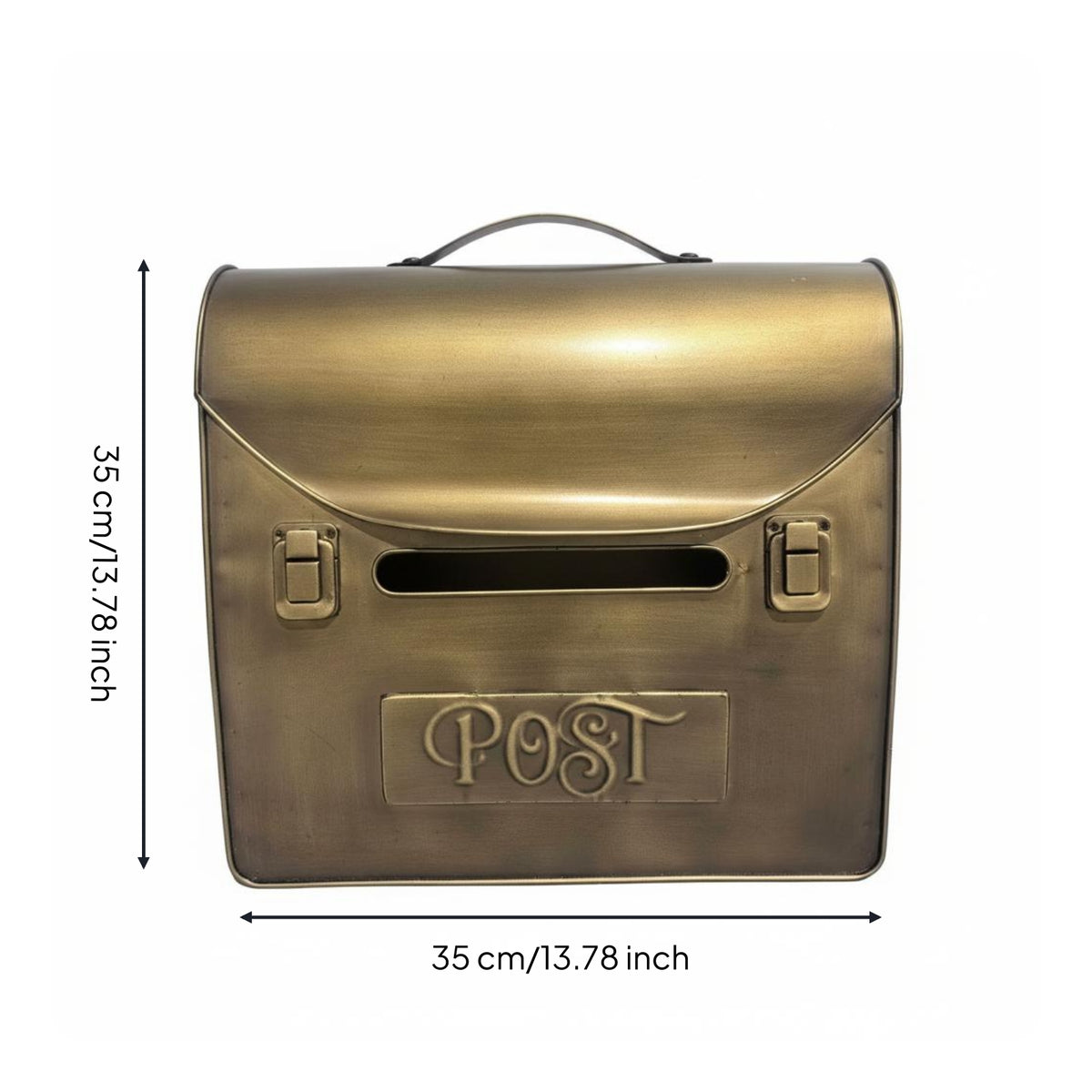 Weather Resistant Vintage Wall Mailbox Easy Installation Outdoor Decor Large Capacity for Courtyard