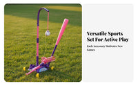 Indoor & Outdoor Use Kids Baseball Hitting Set Family Fun Automatic Baseball Pitching Machine Safe & Long-Lasting for Girls, Backyard, Lawn