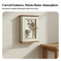 Retro Aesthetic Wall-Mounted Key Box Dust-Proof Decorative Key Box Vintage Look Entryway Organizer Rustic Design for Homeowners, Families, Adults, Hallway, Mudroom, Living Room, Kitchen