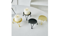 Candle Pedestal with Legs Decorative Pillar Candle Holder Pedestal Display Low-Height Candlestick Round for Tabletop